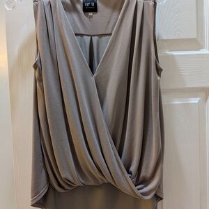 Taupe Draped Surplice Camisole